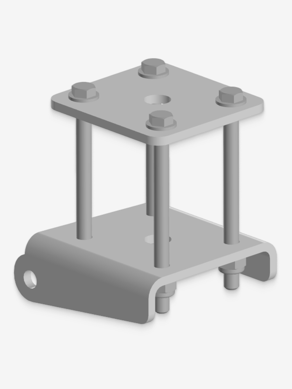 Комплект кронштейнов крепления подвески на трубу 60 мм под амортизатор 12 мм