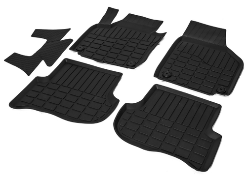 Коврики в салон автомобиля Rival для Skoda Yeti 2009-2018, литьевой полиуретан, с крепежом, 5 частей, 65103001