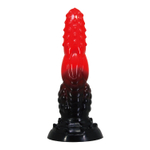 Силиконовый фантазийный фаллоимитатор Fire Dragon - 24,5 см.