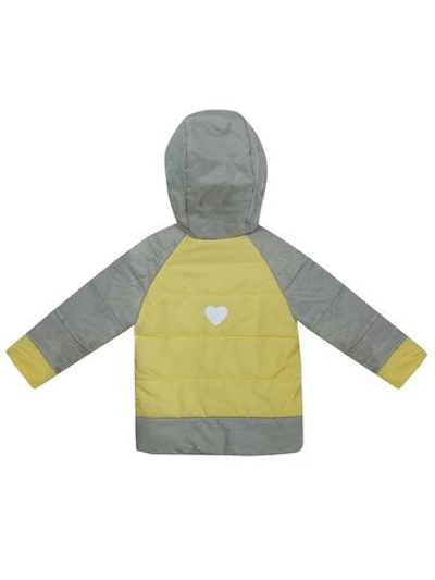 Куртка для девочек "Аглая" 28, 110р, св.желтый/серебро