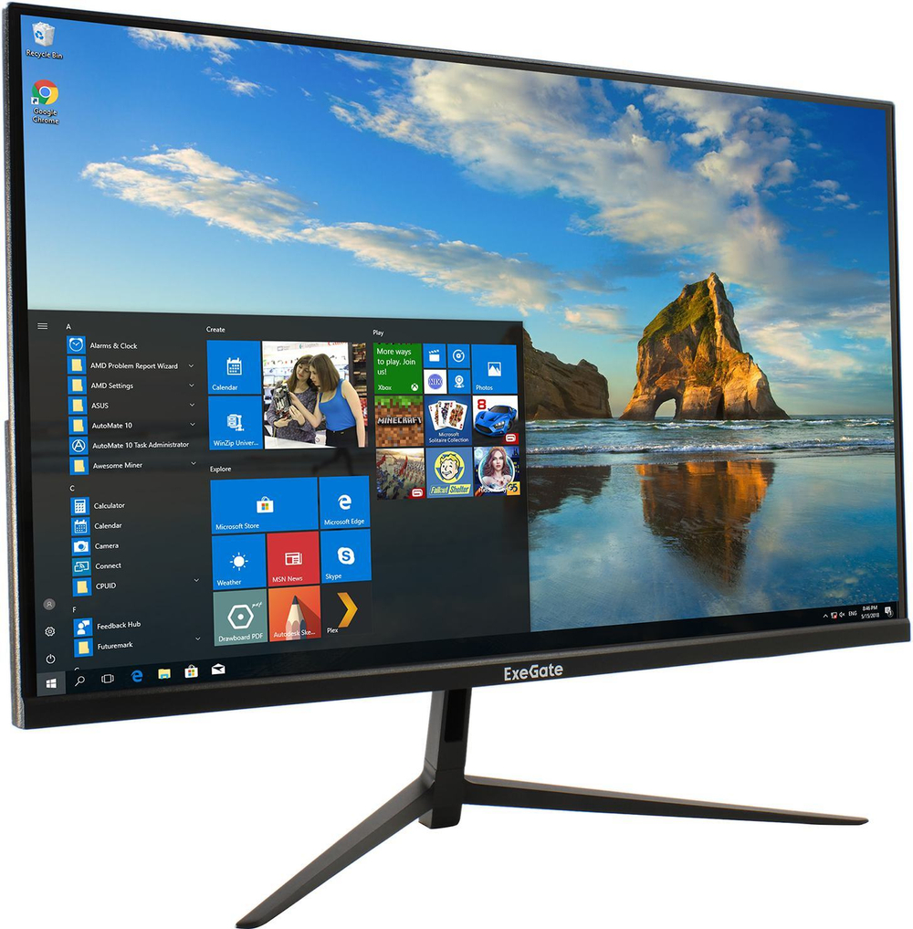 ЖК-монитор 23.8" ЖК монитор ExeGate SmartView ES2407A (LCD, 1920x1080, D-Sub, HDMI, DP) &lt;EX294429RUS&gt;