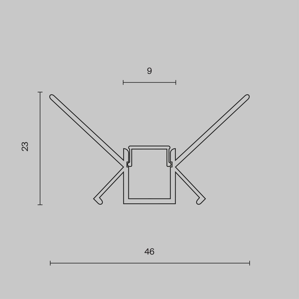 Профиль Maytoni   ALM-4623-S-2M