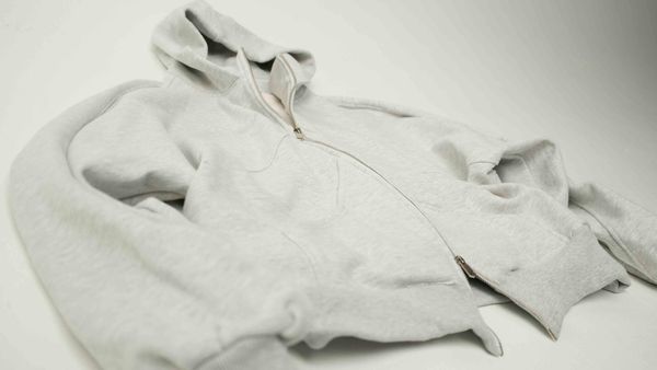 Худи Zip White Gray LPS светло-серый - фото 6