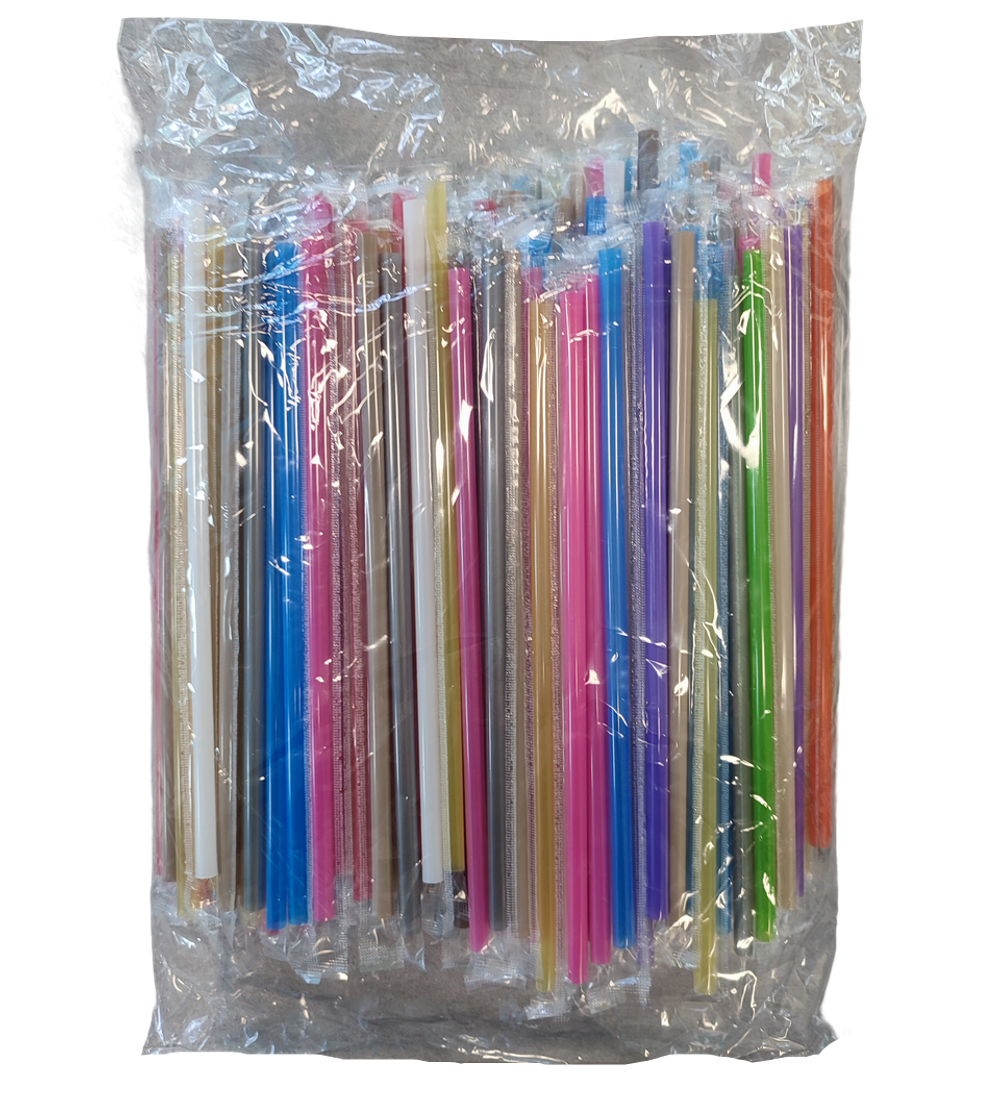 ФРТ Трубочки АССОРТИ прямые 8*240, В ИНД.,УПАК. 250 шт/уп (20 уп/кор)