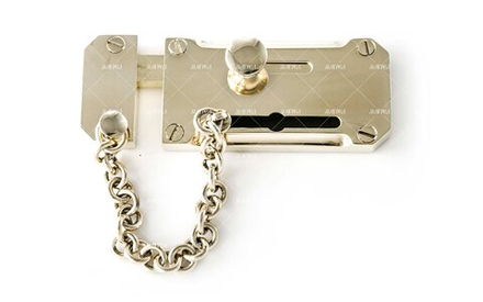 Засов латунный с ограничительной цепью