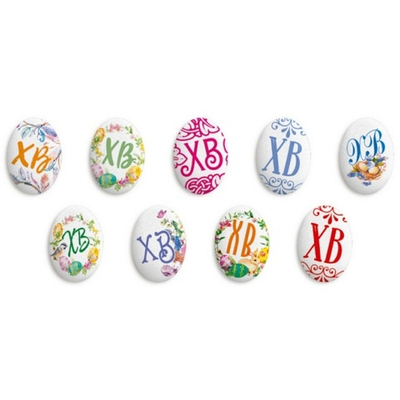 Медальоны сахарные ХВ Микс 35х25 мм 15 шт