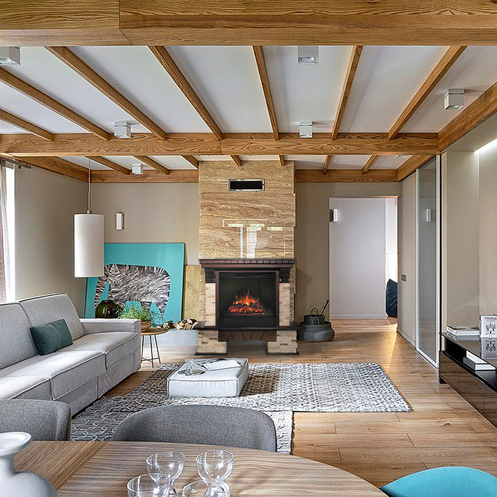 Каминокомплект Real Flame Rockland 25/25,5 AO с очагом Evrika 25,5