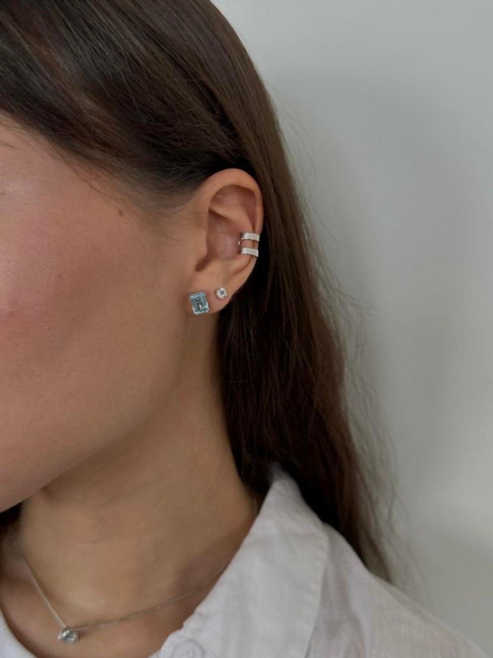 Серьги Crystal Classic с голубым топазом