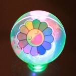 Мяч 6,5 см «Радужный цветочек» (попрыгун с водой и подсветкой) СТИКЕР НА ВЛОЖЕНИЕ