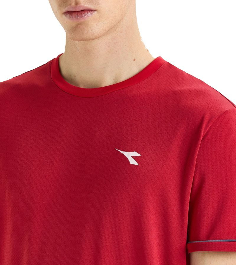 Мужская теннисная футболка Diadora Short Sleeve T-Shirt - красный