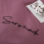 Комплект постельного белья Однотонный Сатин «Малиновый акцент»