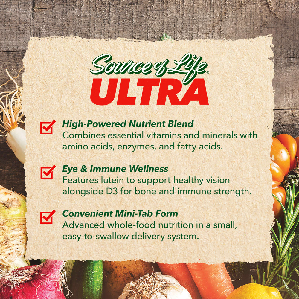 NaturesPlus, Source of Life, Ultra Mini-Tablets, Whole Life Energy Enhancer, 180 таблеток