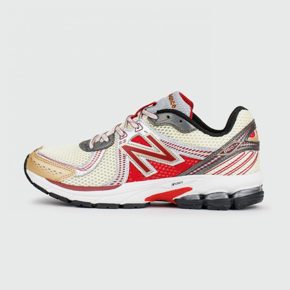 кроссовки New Balance 860 v2 x Aime Leon Dore Beige / Red ML860AD2