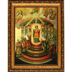 София - Премудрость Божия (Киевская). Икона Пресвятой Богородицы на холсте.