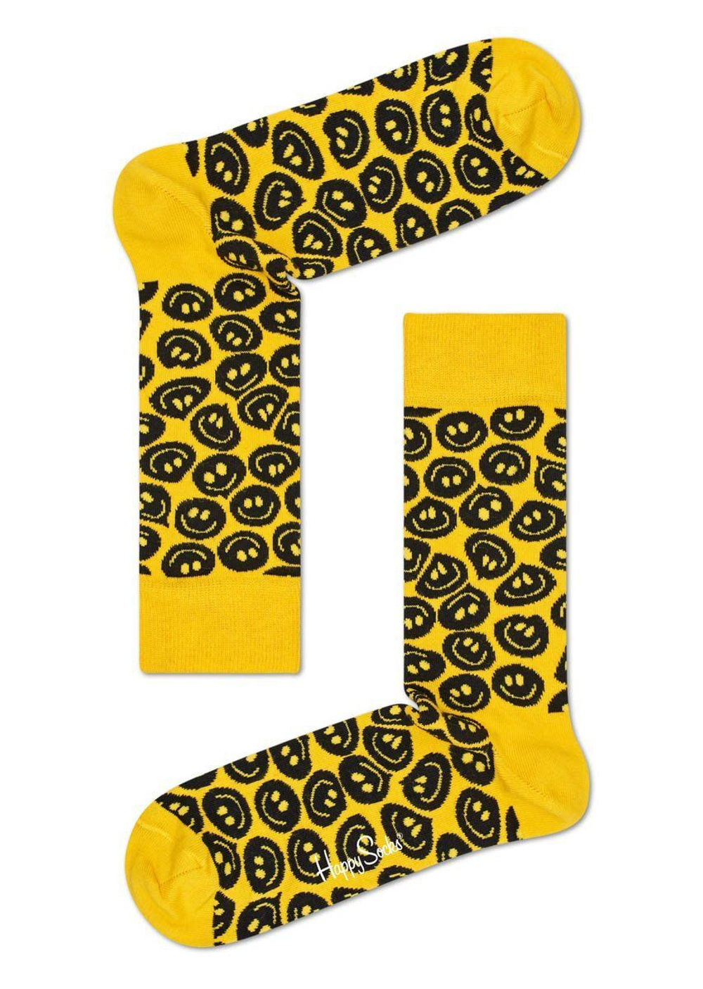 Носки унисекс Twisted Smile Sock со смайликами (Размер: 25) (Цвет: желтый)