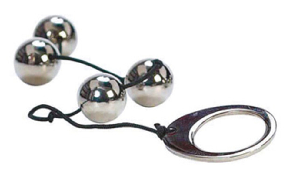 Маленькие металлические анальные шарики HEAVY METAL ANAL BEADS, (серебряный) (Цвет: серебряный)