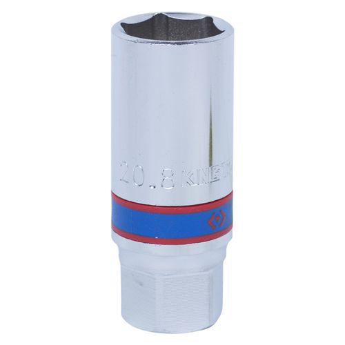 KING TONY (463521R) Головка свечная шестигранная 1/2", 21 мм, резиновый фиксатор