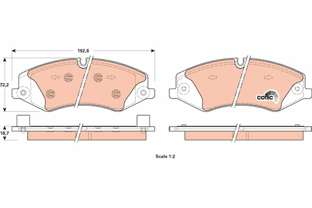 TRW - GDB1898-TRW - Brake Pad Set, disc brake