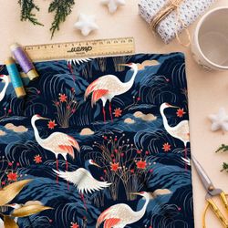 Ткань Ниагара Софт сказочные цапли