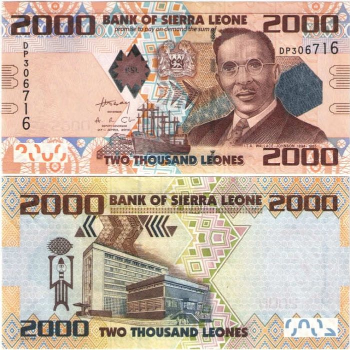 2 000 леоне 2010 Сьерра-Леоне