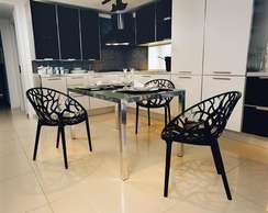 Стул Crystal прозрачный черный