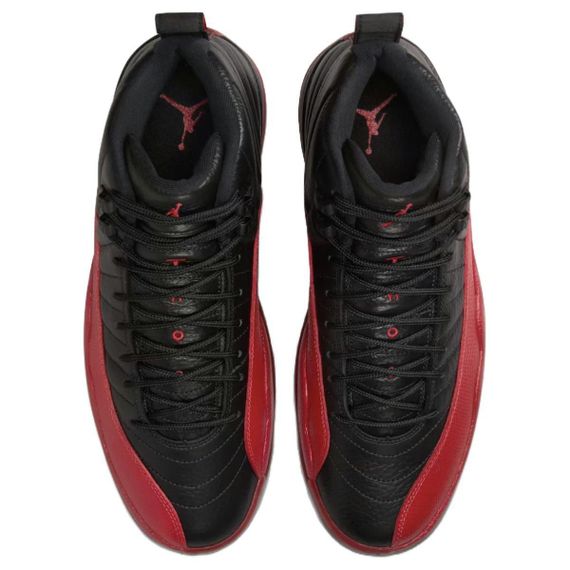 Jordan Air Джордан 12 Винтажные баскетбольные кроссовки Высокие Черно-красные Унисекс