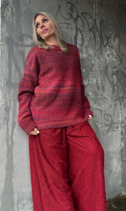 Свитер / вязаный / мохер / до 56 размера