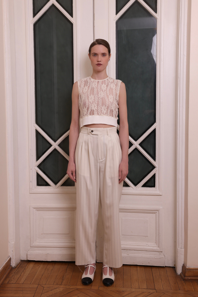 Брюки, молочный