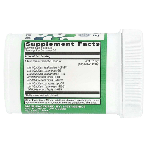 Metagenics, UltraFlora® BiomePro®, пробиотики, 105 млрд КОЕ, 30 капсул