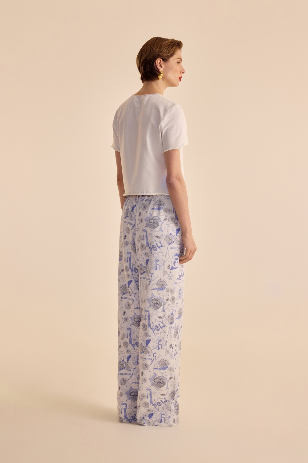 Брюки с принтом (Guilty Pleasure), белые