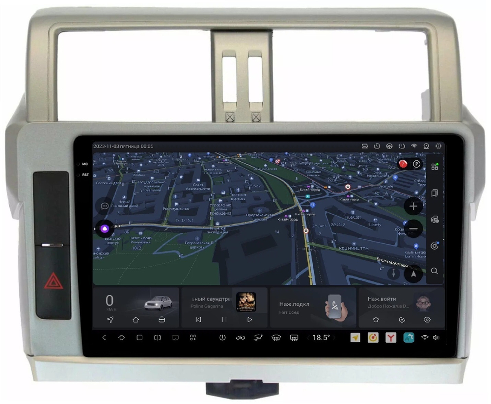 Магнитола для Toyota Land Cruiser Prado 150 2014-2017 - Carmedia OL-1614 QLed+2K, Android 13, UIS7870 (DUDU7), CarPlay, SIM-слот