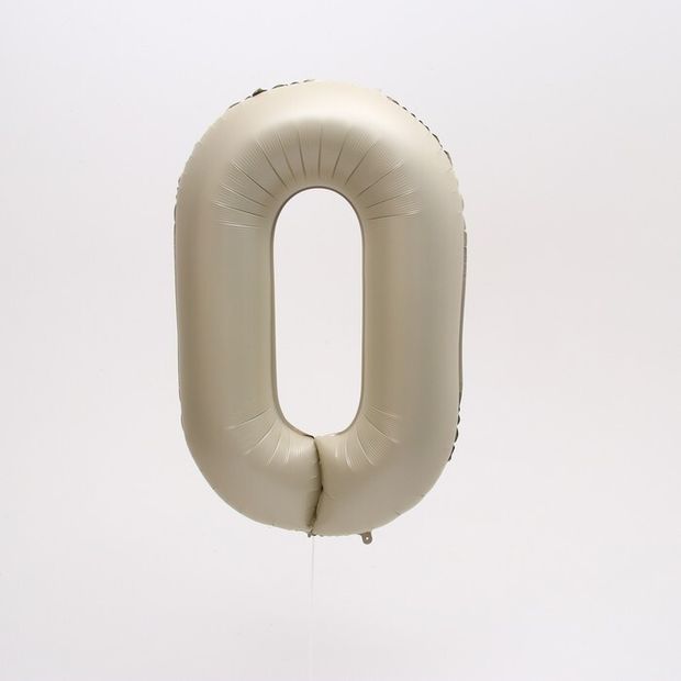 К Шар 40 Цифра 0  «Взбитые сливки» (БГ-60)