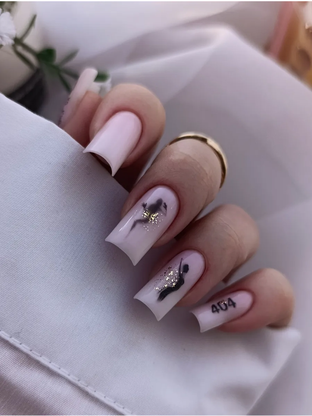 Lucky Rose Слайдеры наклейки для длинных ногтей 435