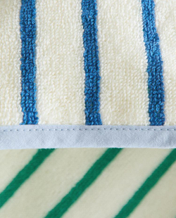 ZARA HOME ДВУСТОРОННЕЕ ПОЛОТЕНЦЕ С КАПЮШОНОМ В ПОЛОСКУ, СИНИЙ