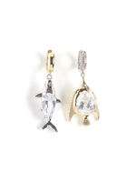 Серьги "Crystal fish" Bicolor