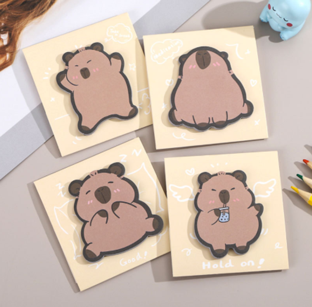 Набор стикеров для заметок &quot;Capybara Post&quot;