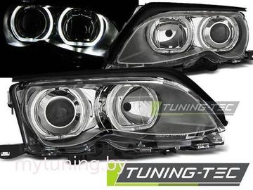 Передние фары Bmw 3 E46 angel eyes led chrome