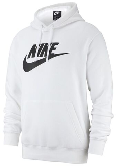 Мужская кофта теннисная Nike Sportswear Club Hoodie - white/white/black