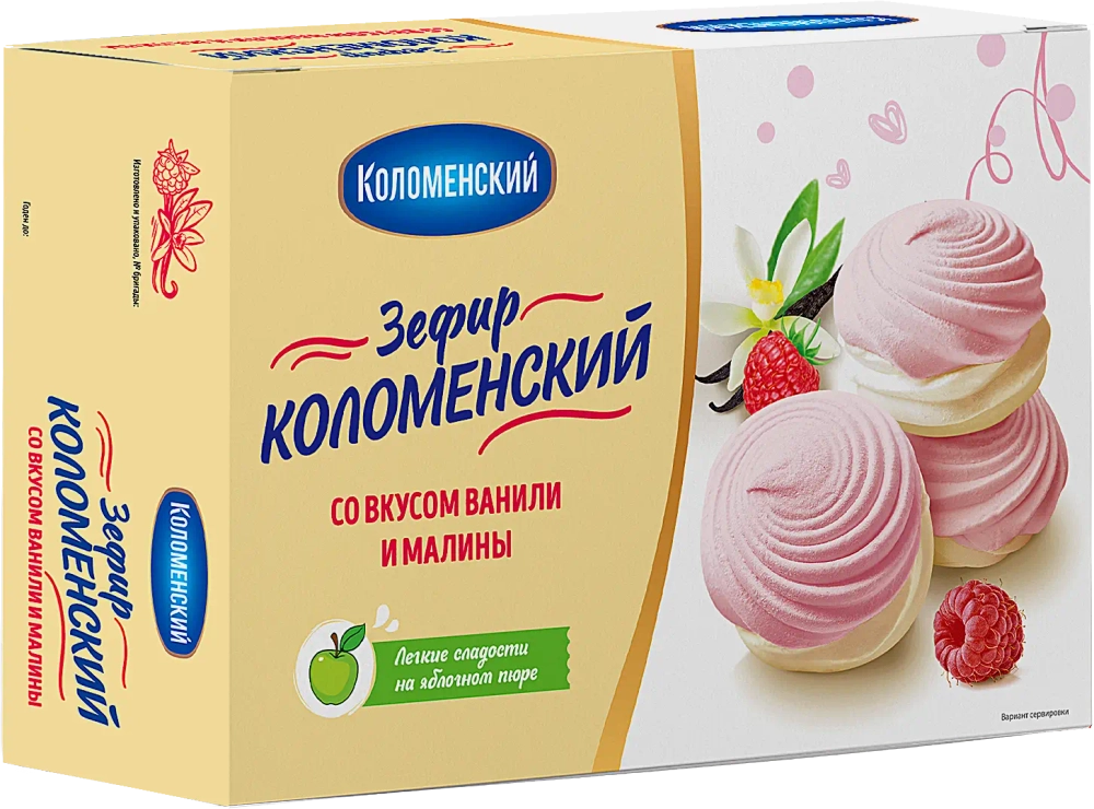 Зефир со вкусом ванили и малины Коломенский 250г
