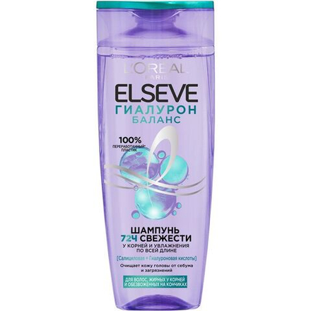 Elseve Шампунь  Гиалуроновый Баланс (Жирн корн.обезвож.конч) 400 мл