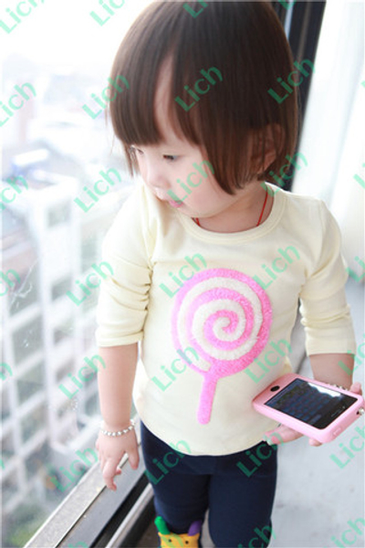 Лонгслив детский с аппликацией леденца