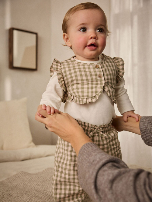 Комплект из трех предметов для малышей Next E65-059, Бежевый, Молочный