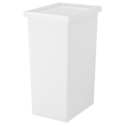 IKEA FILUR  (ИКЕА ФИЛУР)  -  Пластиковая корзина с крышкой, белая, 42 л