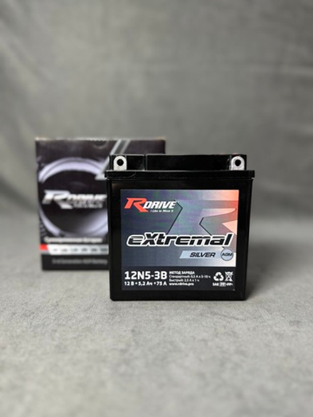 RDRIVE extremal silver AGM 12В 5.2Ач 75А