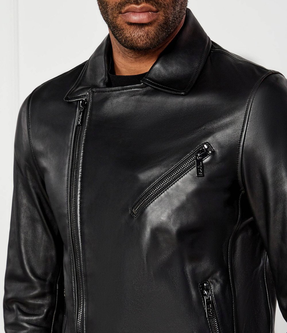 Кожаная куртка Karl Lagerfeld - черный(555082 551420)