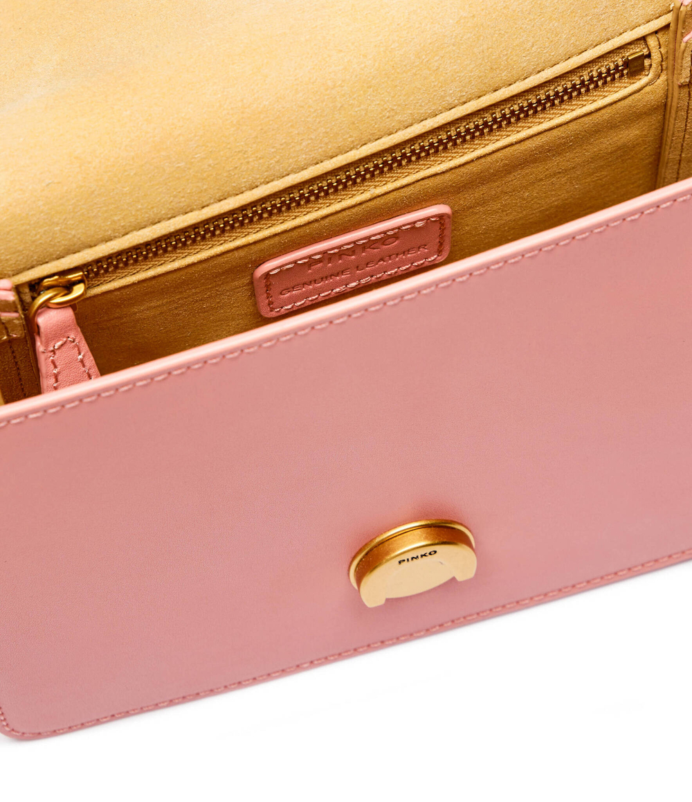 Кожаная сумка-трапеция LOVE ONE MINI Pinko - розовый(100071 A0F1)