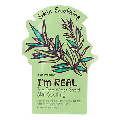 Tony Moly Маска для лица с зеленым чаем - I'm real tea tree mask sheet, 21г