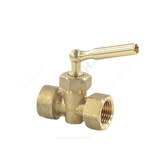 Кран для манометра 3-ходовой 910.10 Ду 15 Ру25 ВР/НР G1/2" с рукояткой без фланца Wika 9090096