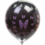 Воздушные шары 25 шт, 12»/25см «Бабочки» , микс
