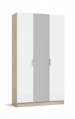 Шкаф Босс 120 -3Д Сонома+Белый глянец (последний экземпляр)